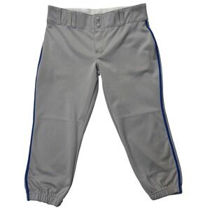 Champro Baseball Softball Pants Youth Large Gray Blue Stripe Athletic‎ Uniform